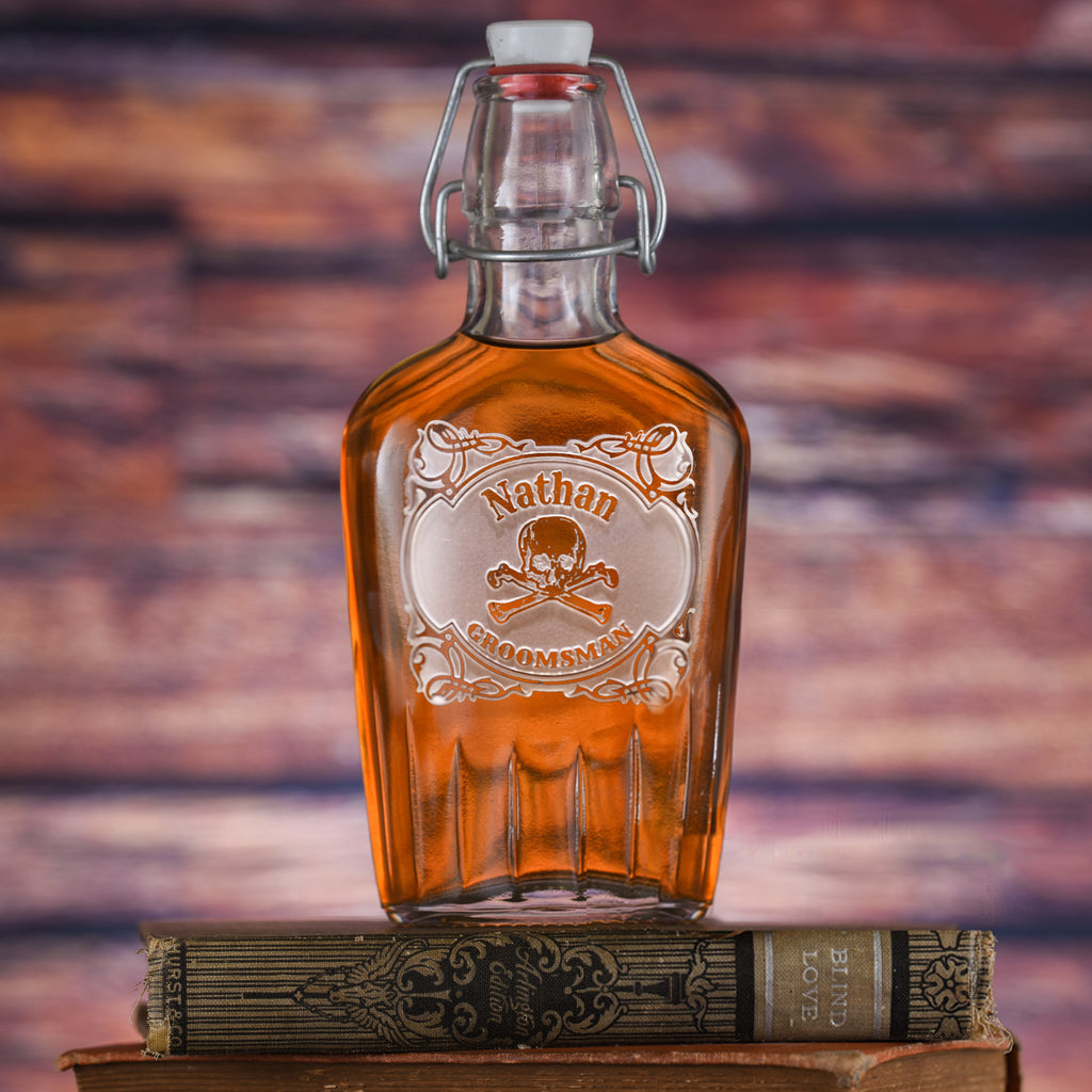 Skull & Bones Groomsman Flask