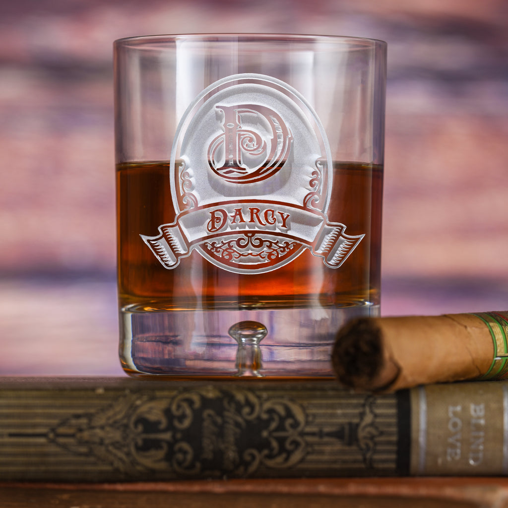Custom Crystal Bourbon Whiskey Rocks Glasses