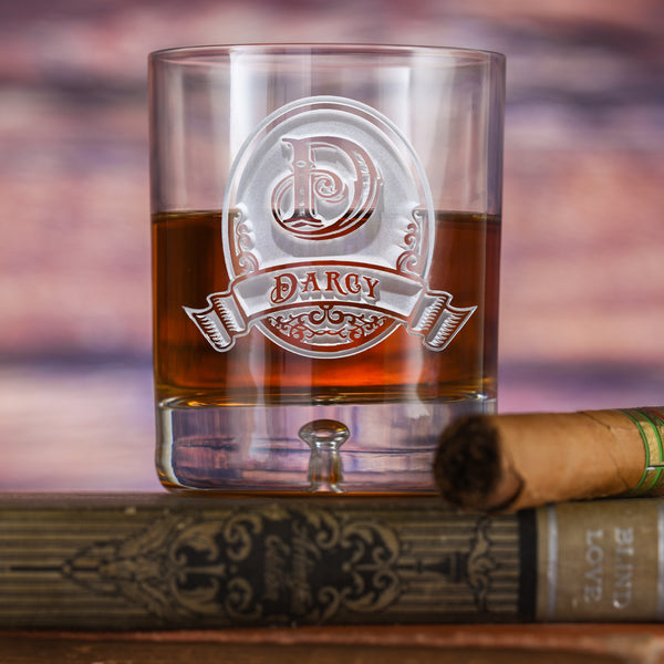 Custom Crystal Bourbon Whiskey Rocks Glasses