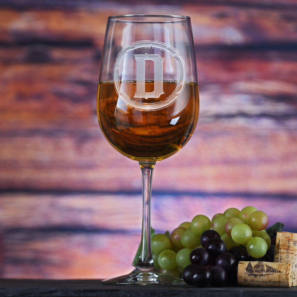 Custom Wine Glasses with Monogram