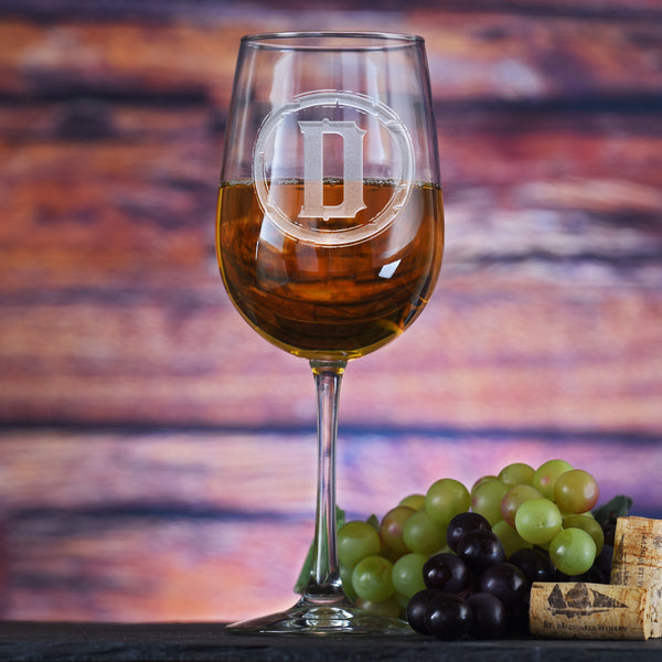Custom Wine Glasses with Monogram