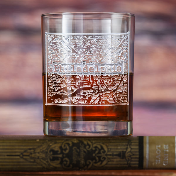 Street Maps Glassware, Hometown City Rocks Glass NOTE: ONE CITY PER COMPLETED ORDER.