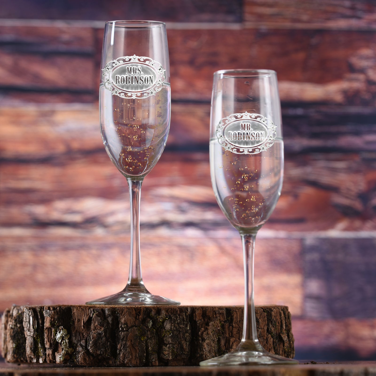 Mr & Mrs Champagne Flutes
