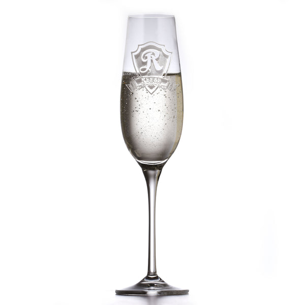Custom Engraved Crystal Champagne Glass