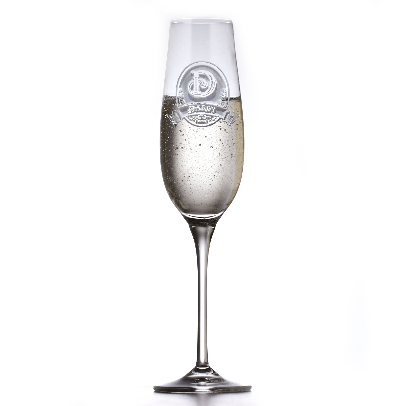 Personalized Crystal Champagne Glass