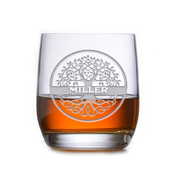 Family Tree Stolzle Weinland Crystal Rocks Whiskey Glass