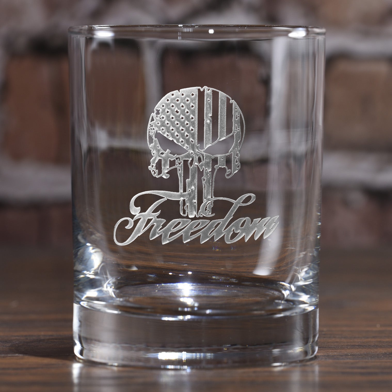 Freedom Skull Stars & Stripes, Whiskey Glass