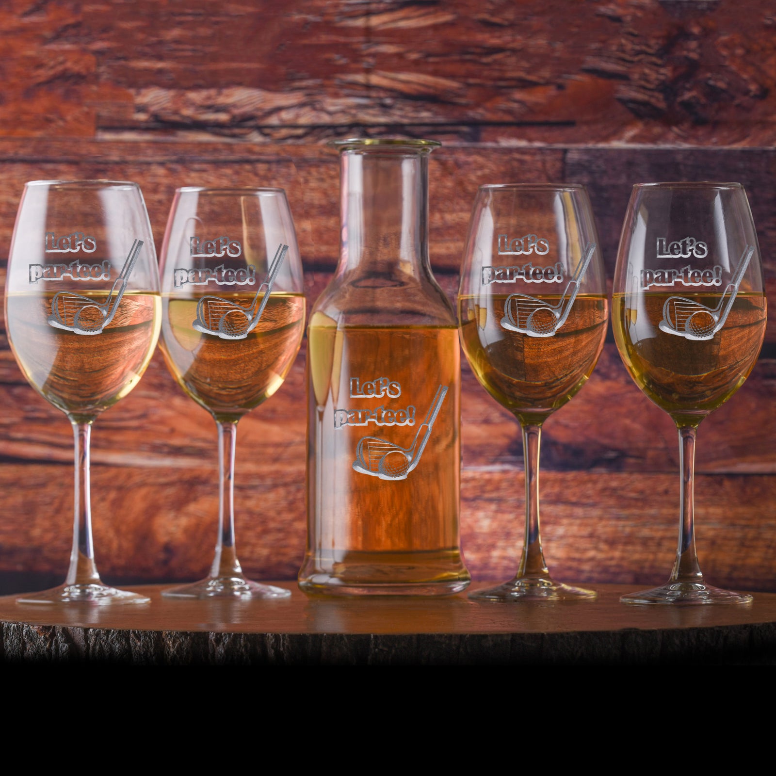 Par Tee Golf, Crystal Wine Carafe & Glasses Gift Set