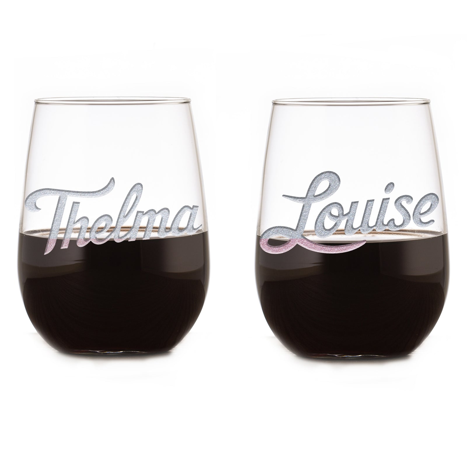 Thelma & Louise Engraved Wine Glass Set, Best Friend Gifts