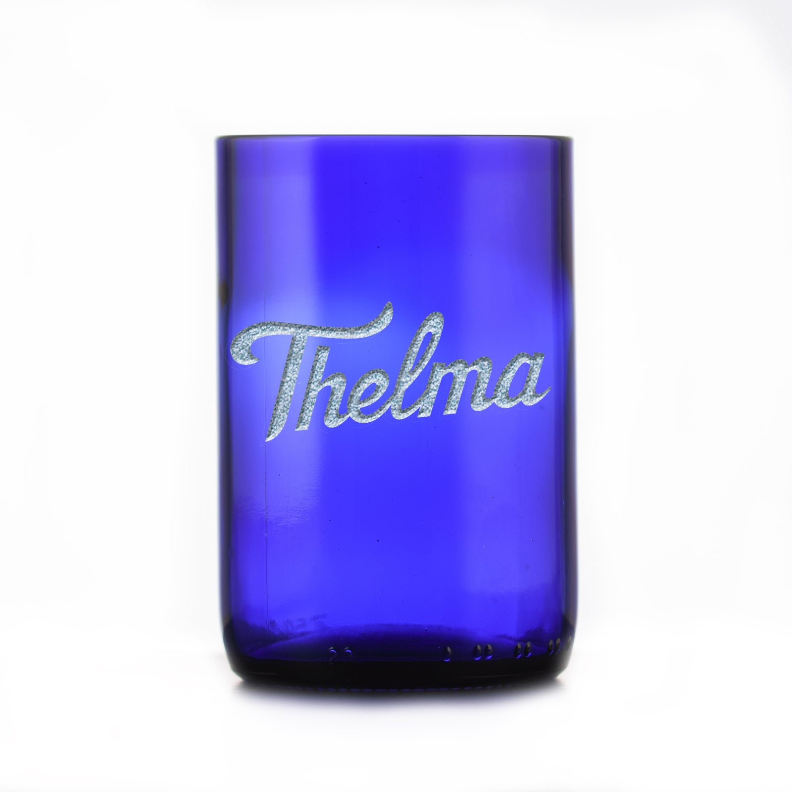 Thelma & Louise Engraved, Tumbler Set, Recycled Wine Bottle