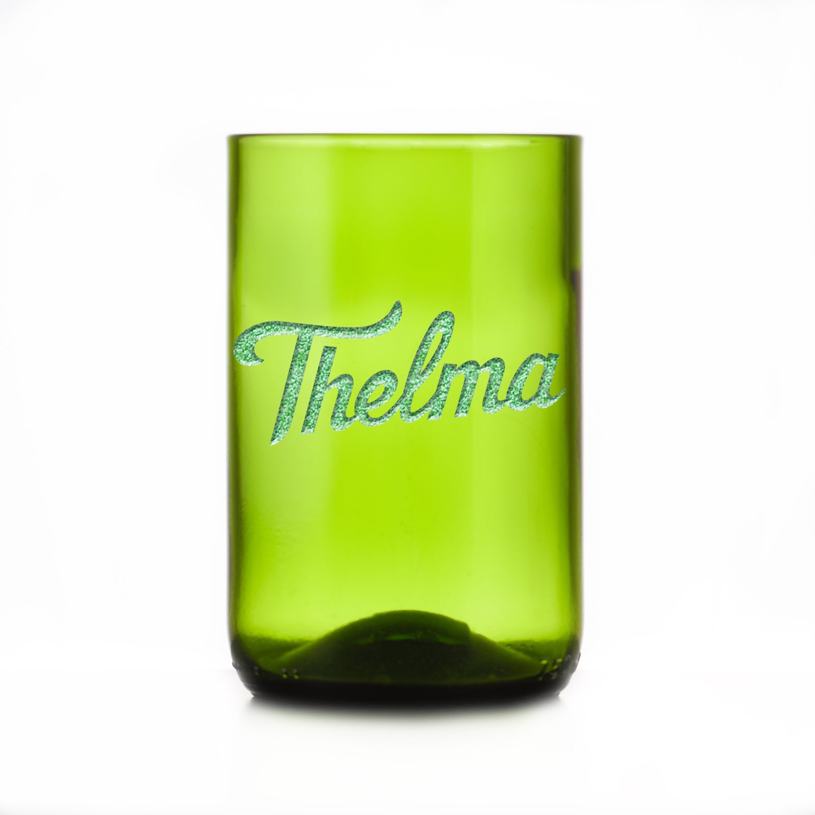 Thelma & Louise Glass Set, Recycled Wine Bottle Rocks Glass