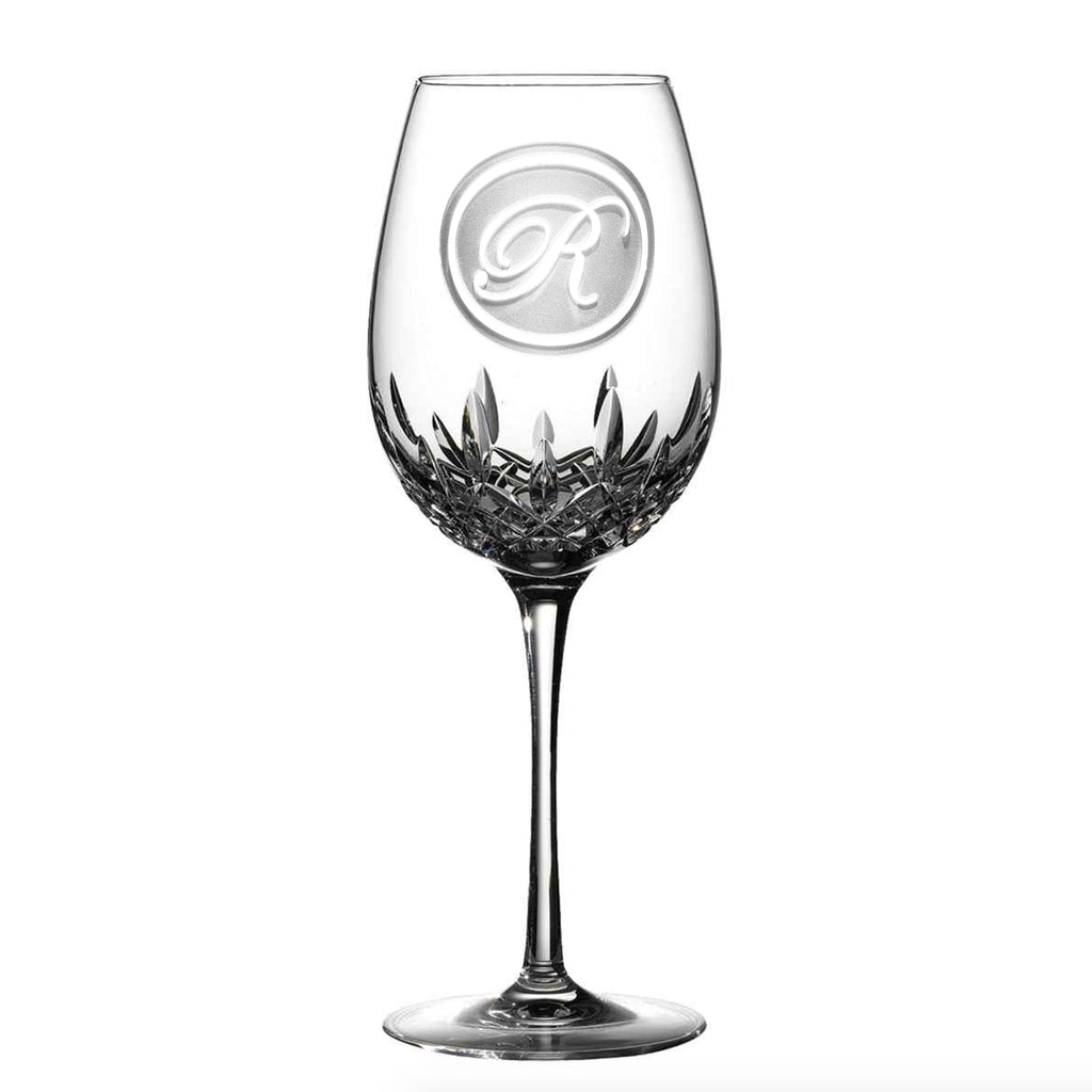 Engraved Monogram Waterford Wine Glass