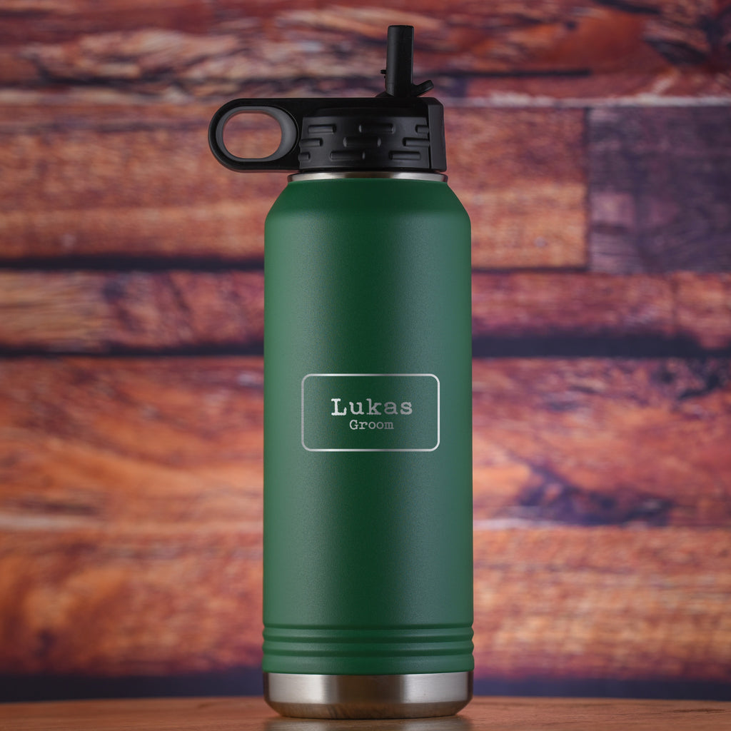Best Man and Groomsmen Engraved Insulated Water Bottle Gift