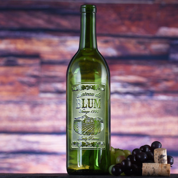 Engraved Wine Bottle, Personalized
