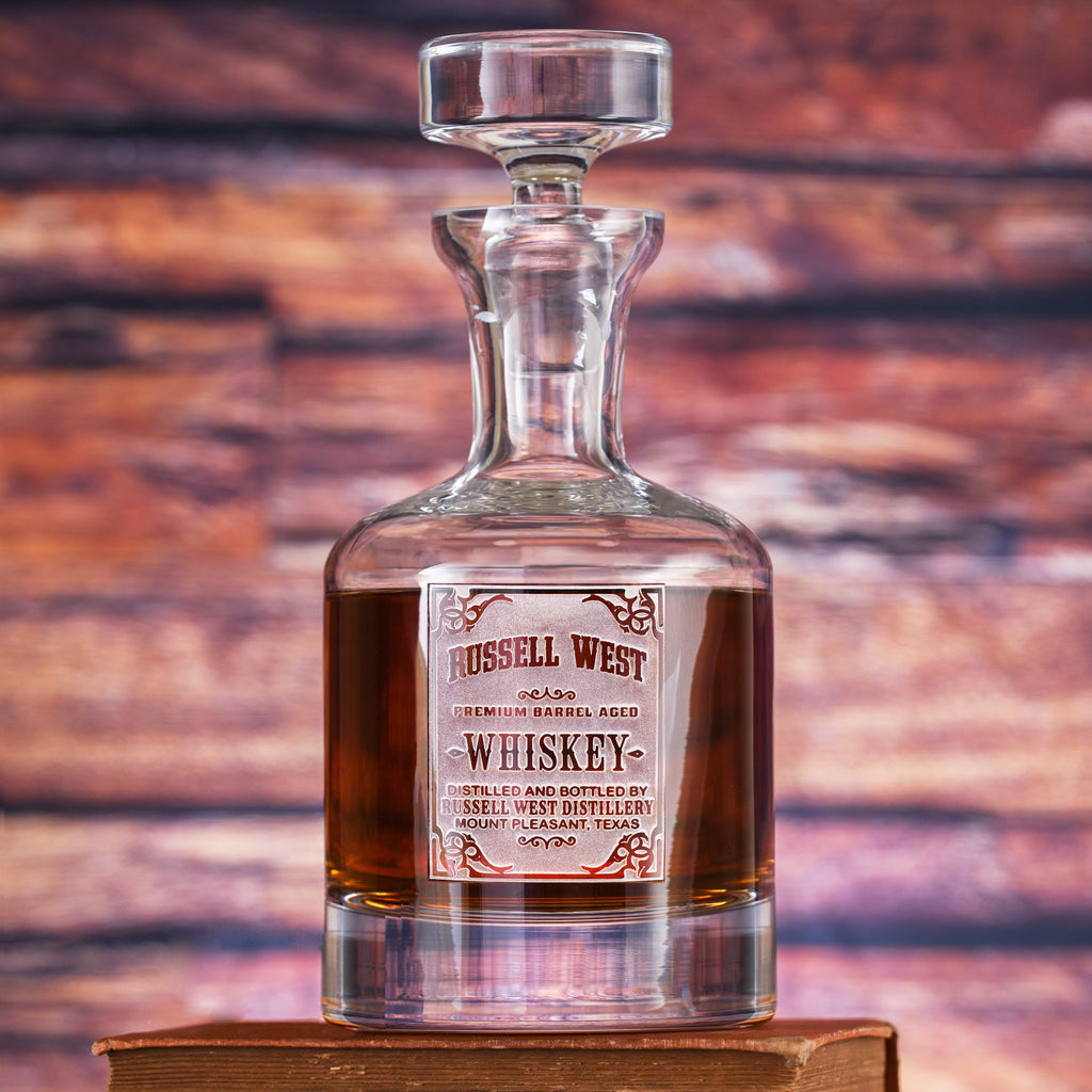 Whiskey Label Decanter