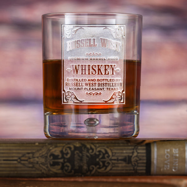 Distillery Whiskey Label Custom Bar Glass Gifts