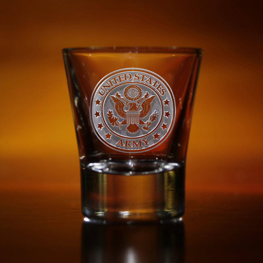 2.8oz, Engraved Army Shot Glass