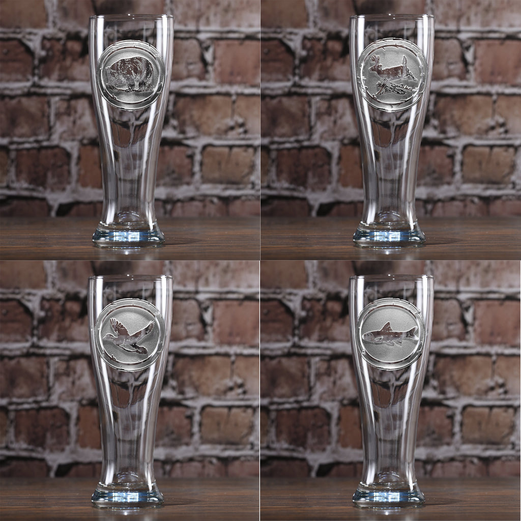 Wildlife Animals Pilsner Glasses