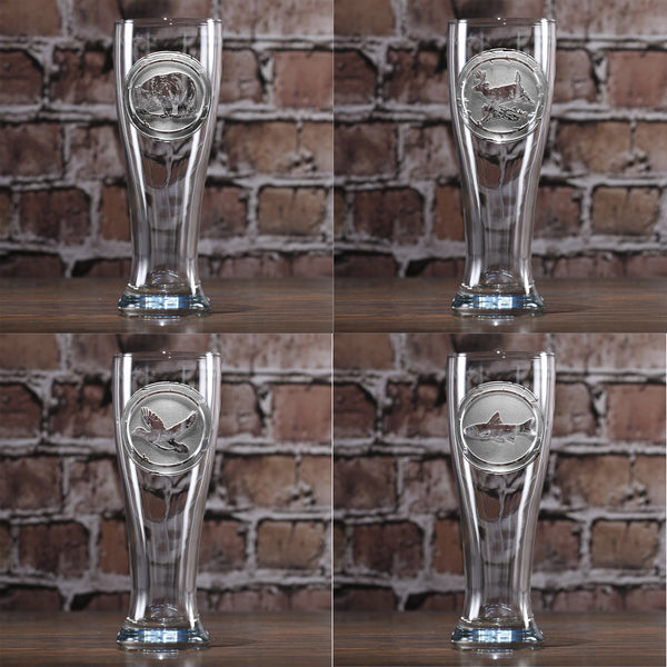 Wildlife Animals Pilsner Glasses