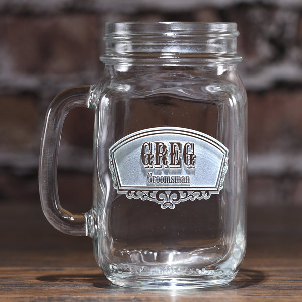 Groomsmen Mason Jar Mug