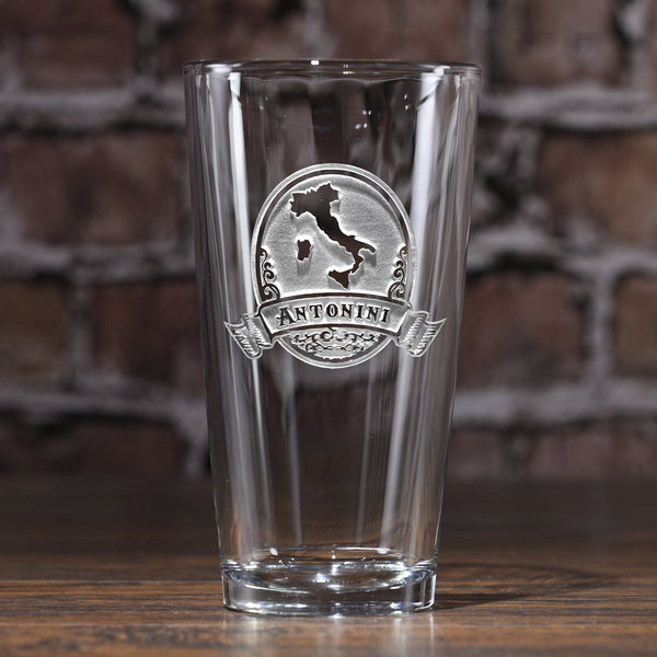 Engraved Italian Pub Pint Glass