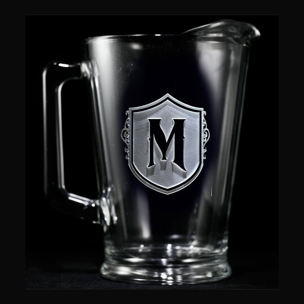 Engraved Monogrammed Beer Pitcher