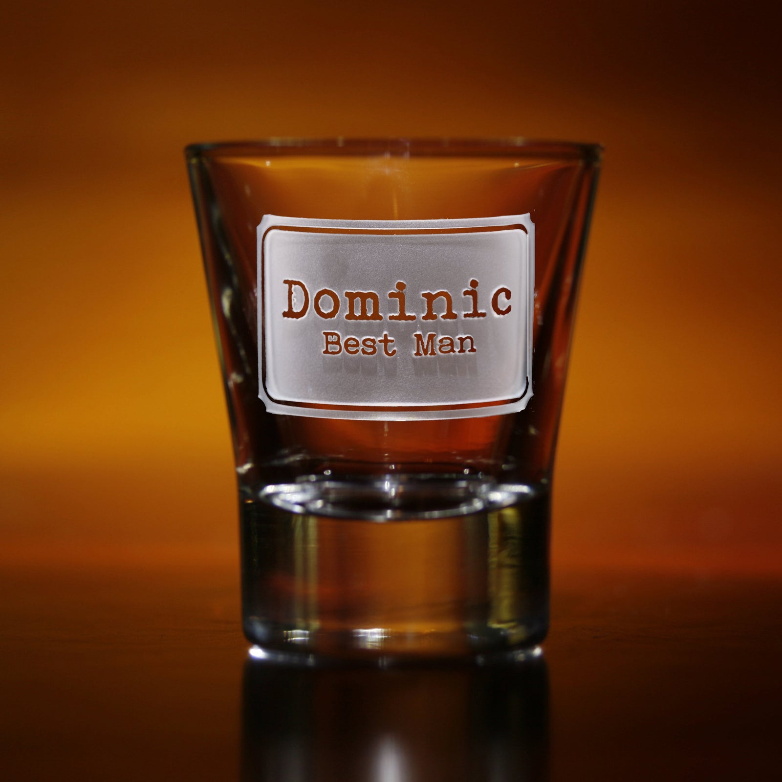 Best Man. Groomsmen Engraved Shot Glass Gifts