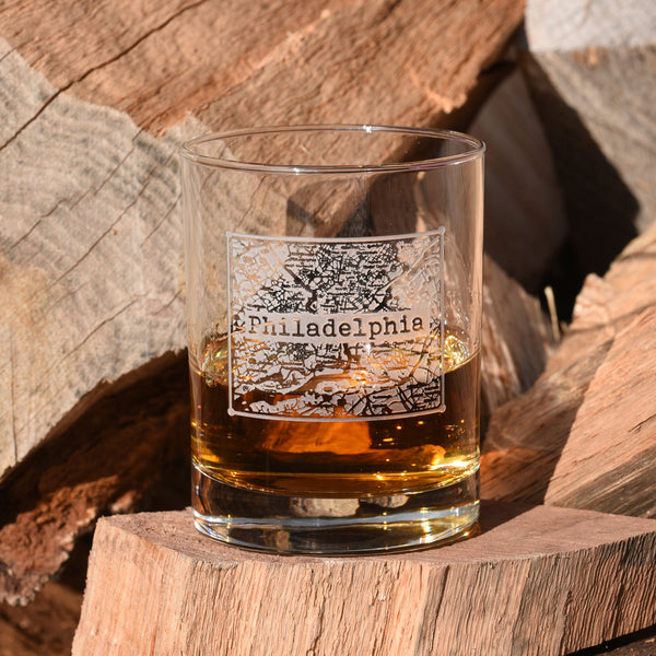 Street Maps Glassware, Hometown City Rocks Glass NOTE: ONE CITY PER COMPLETED ORDER.