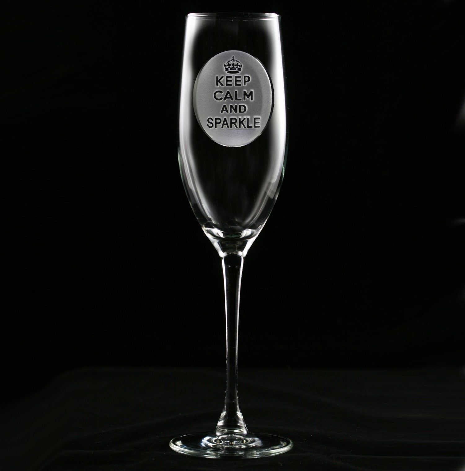 Keep Calm and Sparkle Champagne Flute