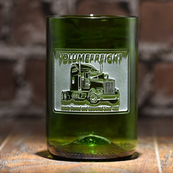 Green Recycled Wine Bottle Glass With Your Logo