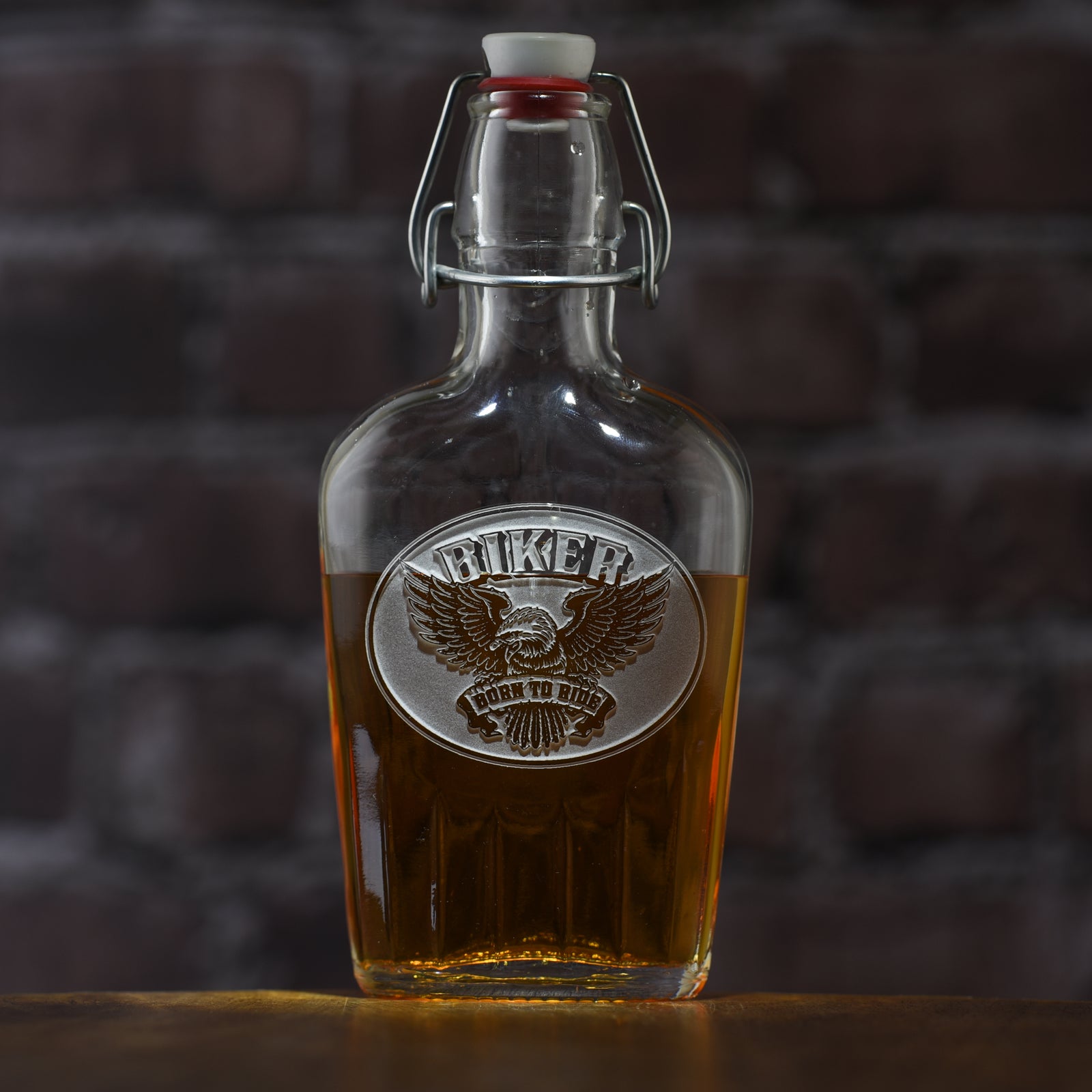 Biker Whiskey Flask Gift for Harley Davidson Lovers