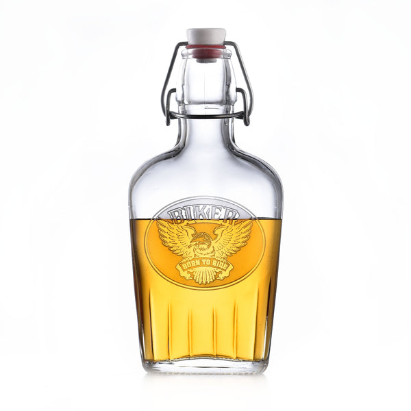 Biker Born To Ride Whiskey Flask Gift for Motorcycle Lovers