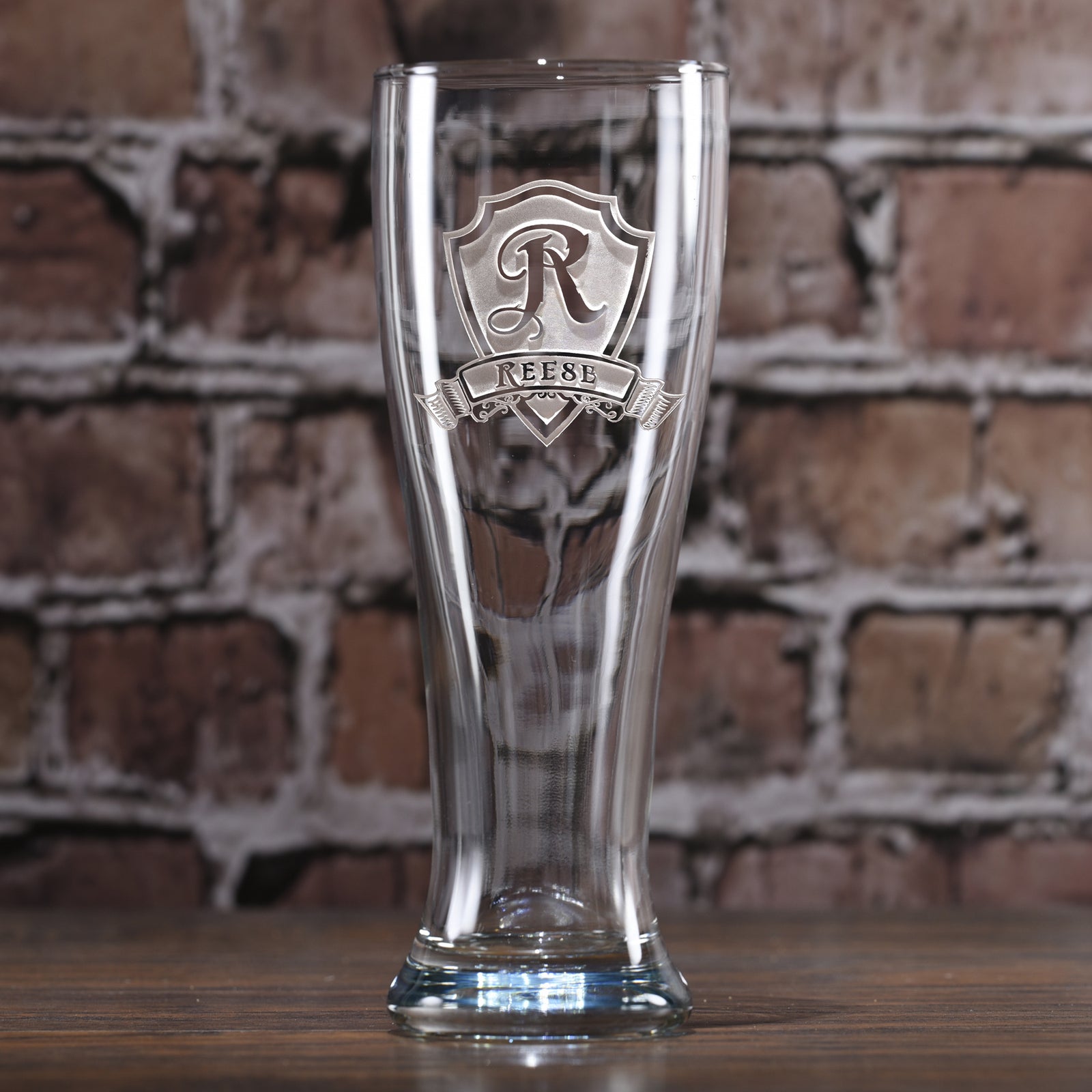 Engraved Pilsner Beer Glasses