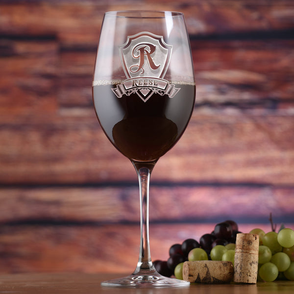 Engraved Stolzle Crystal Red Wine Glass, Personalized