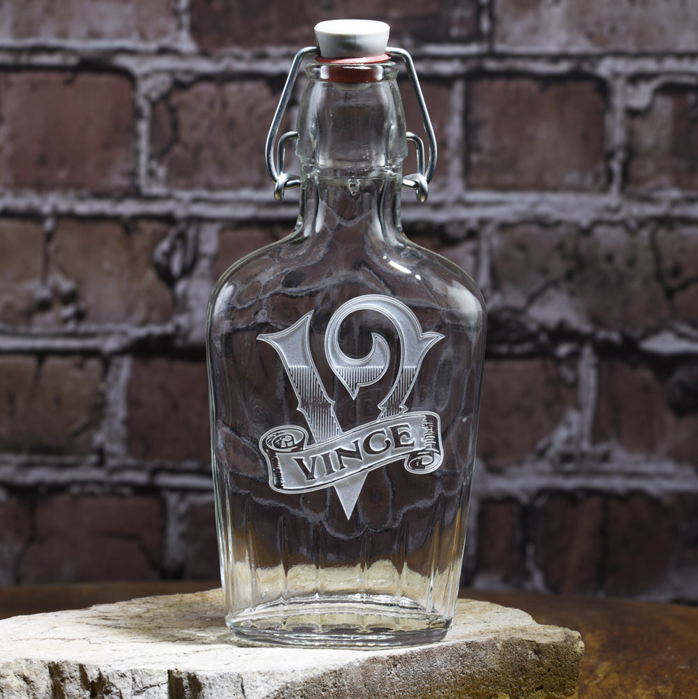 Carnivale Personalized Engraved Bourbon Flask