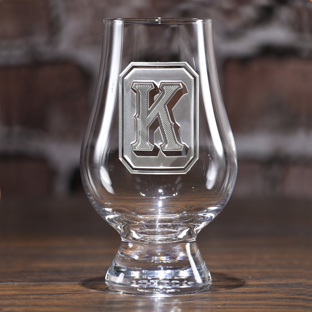 Monogram Full Emerald Design Glencairn