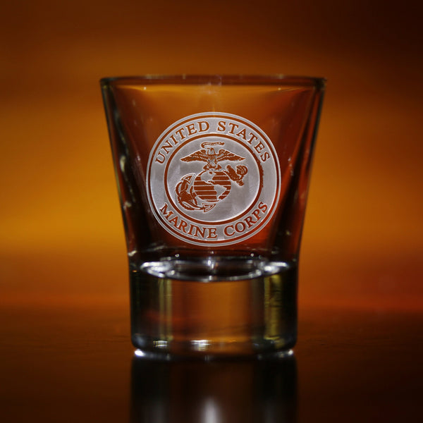 Engraved Marines Shot Glasses