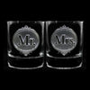 Engraved Mr. and Mrs. Whiskey Glasses