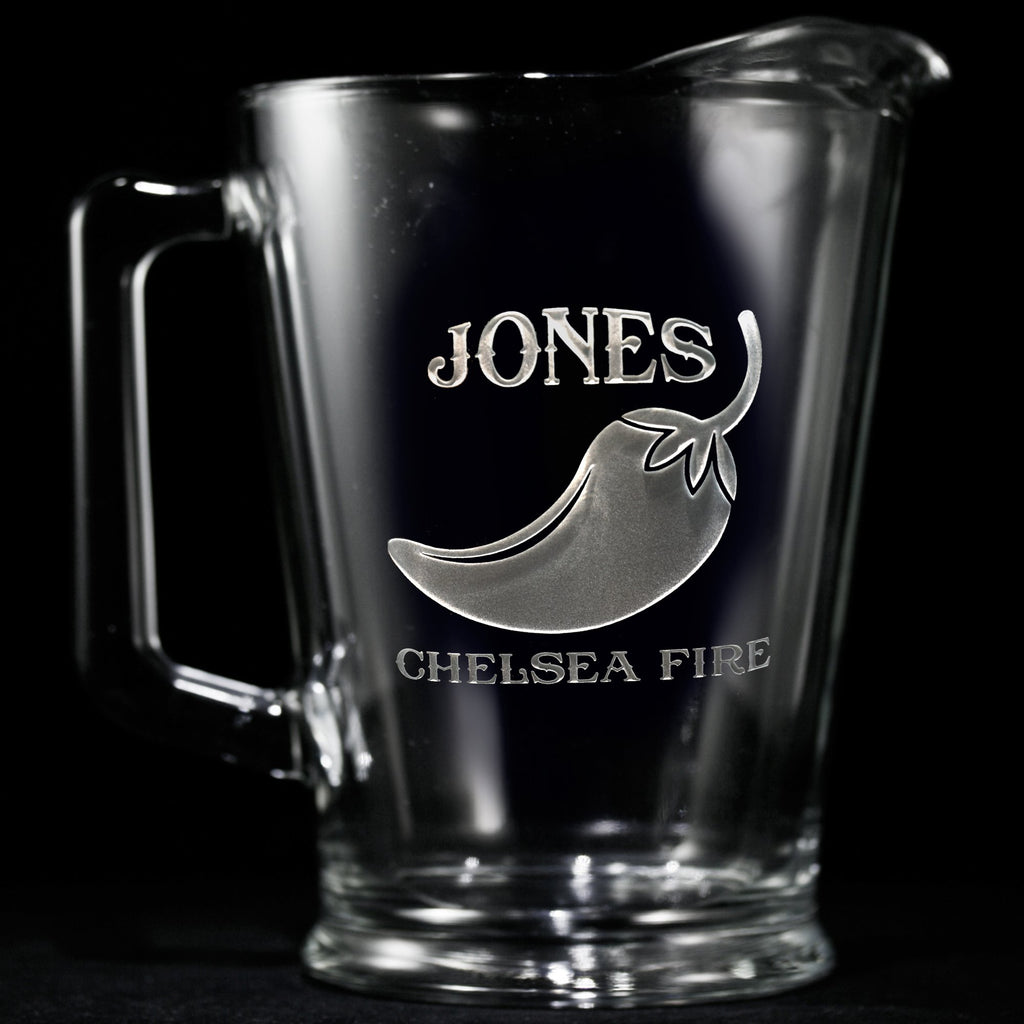 Logo Beer Pitchers, Engraved