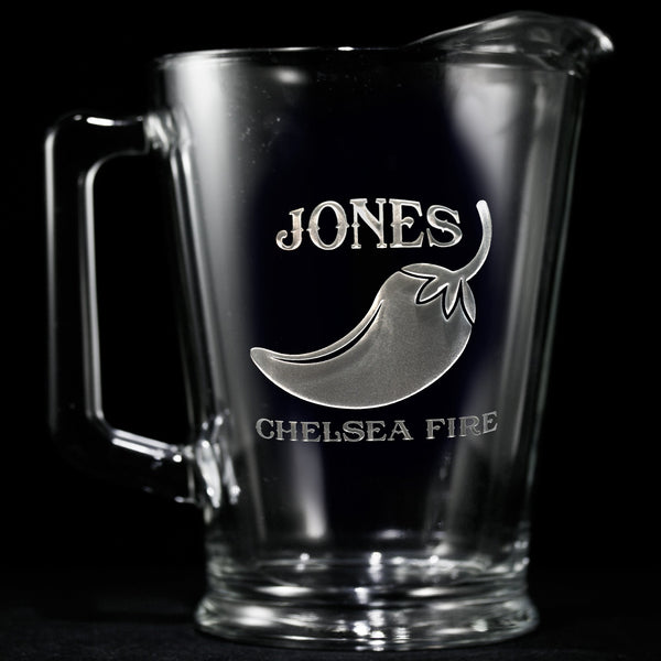 Logo Beer Pitchers, Engraved