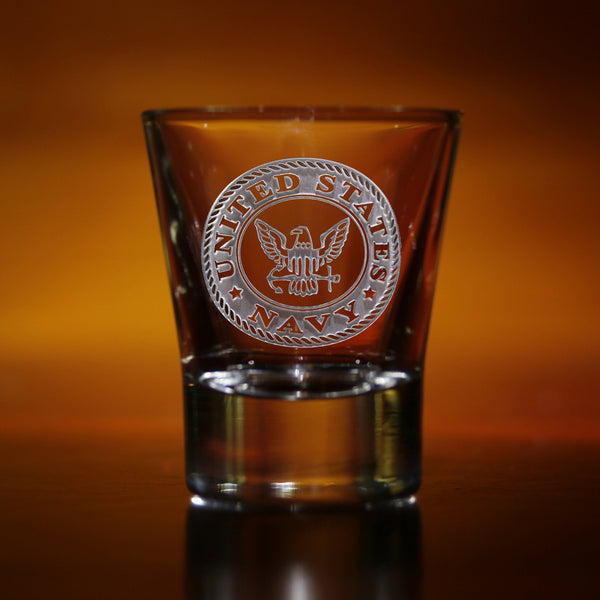 Engraved Navy Shot Glasses