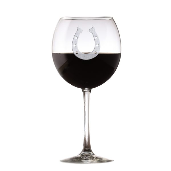 Deep Carved Horseshoe Red Wine Glasses