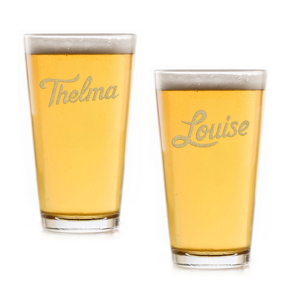Thelma and Louise Pint Glass Set, Best Friend Gifts