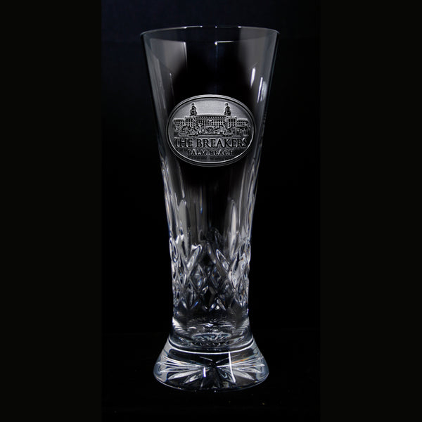 Custom Logo Waterford Crystal Pilsner Glasses, Pair