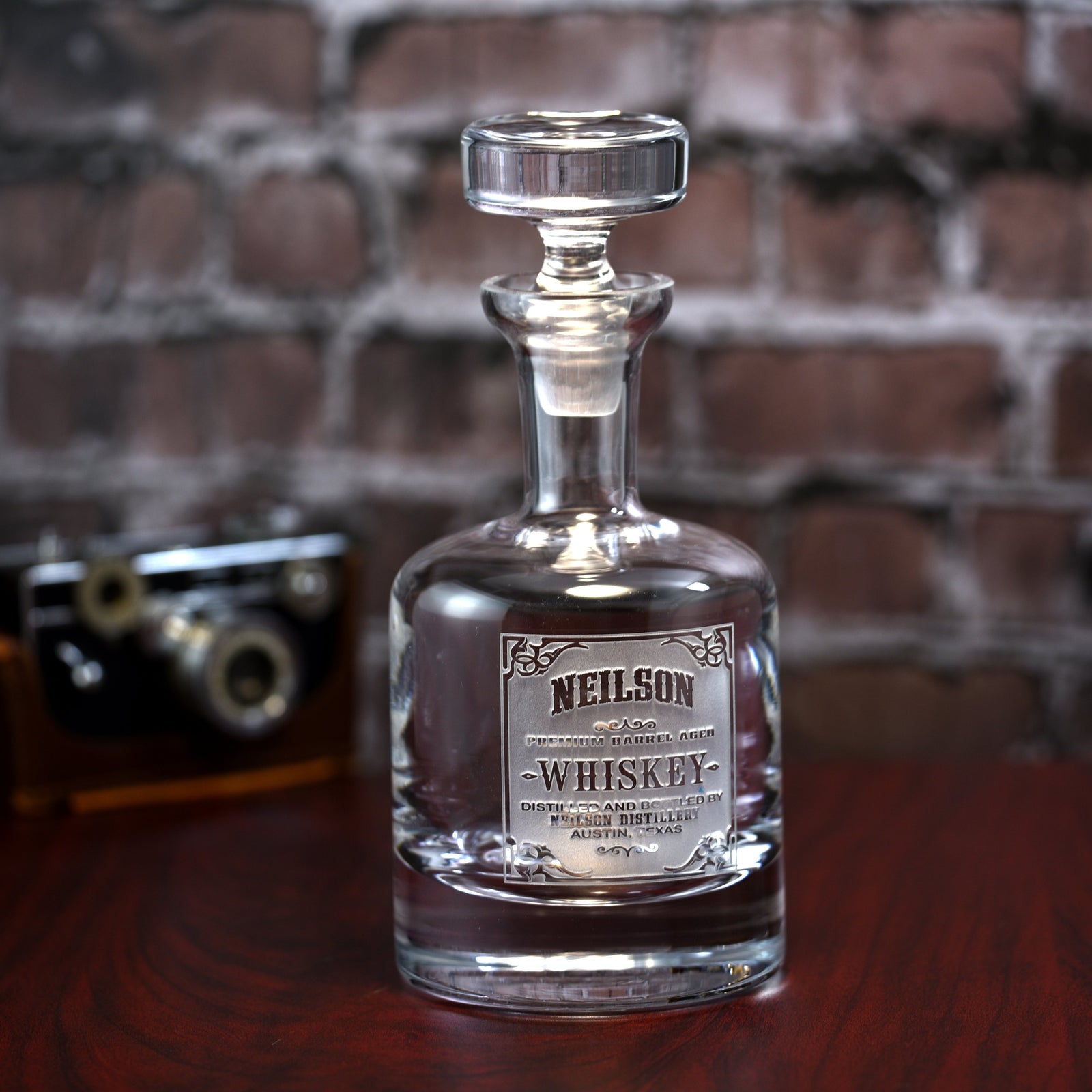 Whiskey Label Decanter
