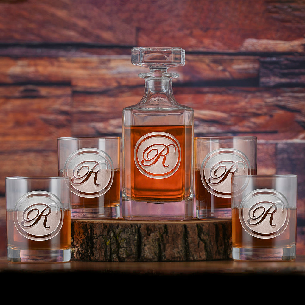 A Personalized Whiskey Decanter and Other Classy Glassware for Your Home Bar