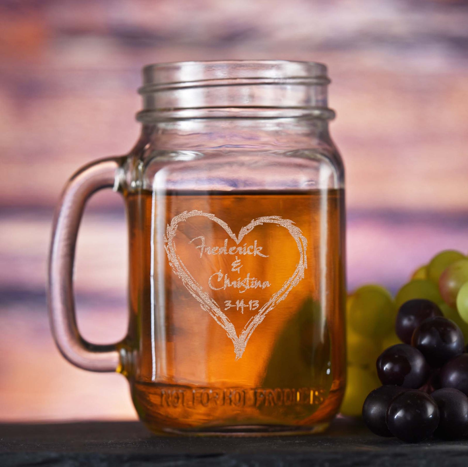 Laser-Etched Mason Jars