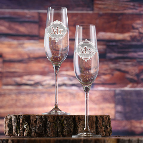 Crystal Champagne Toasting Flutes