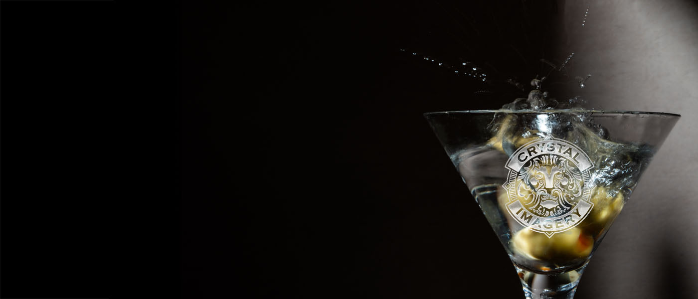 Personalized Crystal Martini Glasses