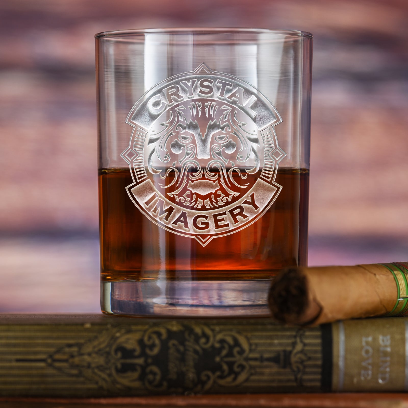 Custom Personalized Logo Whiskey Glass